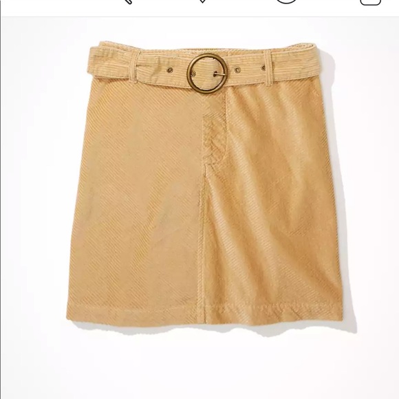 NWT AE Corduroy Belted Mini Skirt SIZE XS - Picture 3 of 10